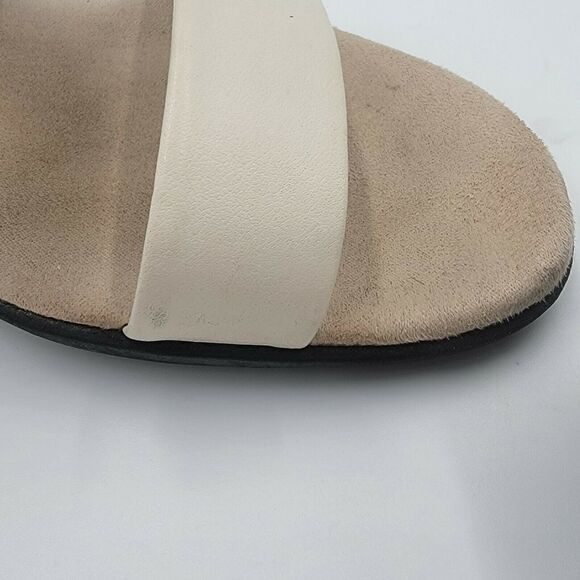 Aerosoles Size 8.5 Cream Badazzle Double Strap Slip-On Wedge Sandals Comfort - Picture 7 of 9